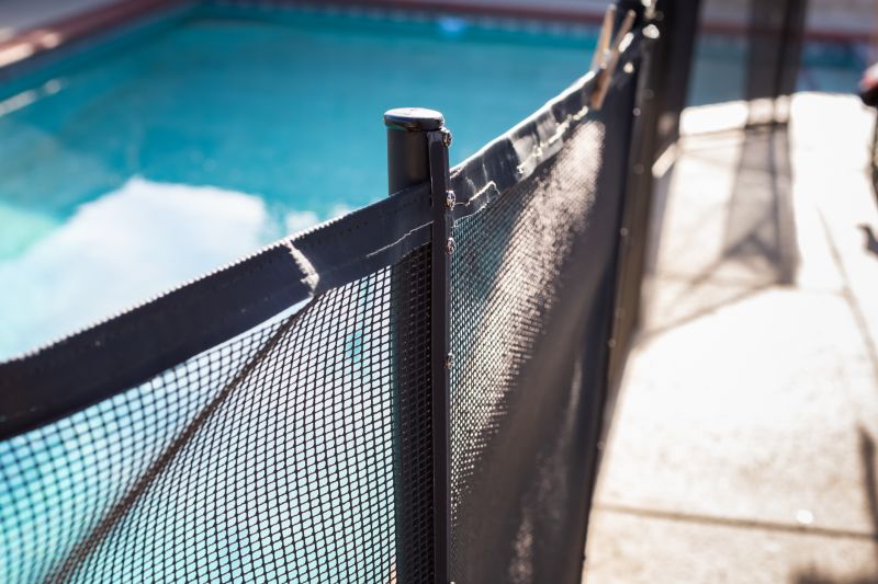 Mesh Fence Installed Around Pool